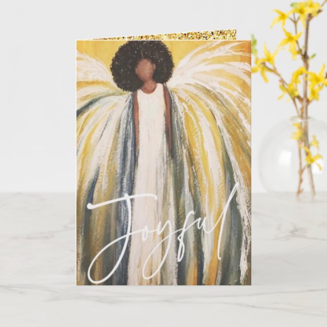 Guardian Angel Holiday Card (Yellow Flower)