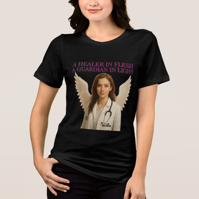 GUARDIAN ANGEL IN WHITET-Shirt Tri-Blend Shirt (Front)