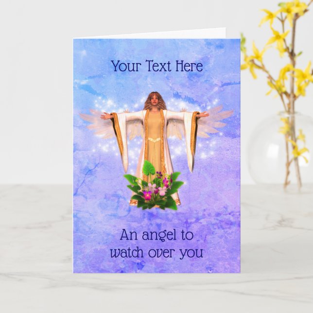 Guardian Angel Inspirational Card (Yellow Flower)
