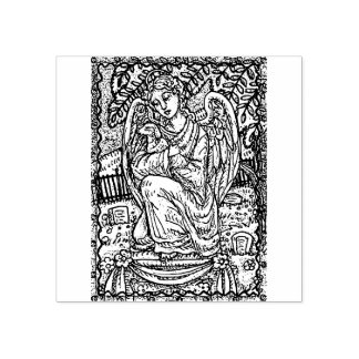 GUARDIAN ANGEL & LAMB, CEMETERY RUBBER STAMP
