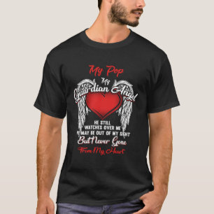 Guardian Angel My Pop Christmas He Watches Over Me T-Shirt
