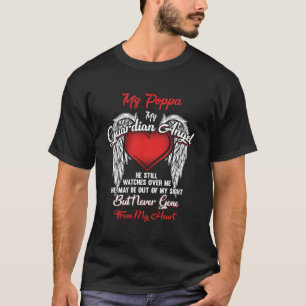 Guardian Angel My Poppa Christmas He Watches Over T-Shirt
