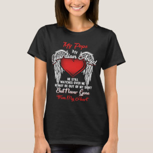 Guardian Angel My Pops Christmas He Watches Over M T-Shirt