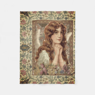 Guardian Angel of Comfort Fleece Blanket