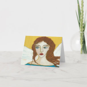 Guardian Angel Original Art Greeting Note Card