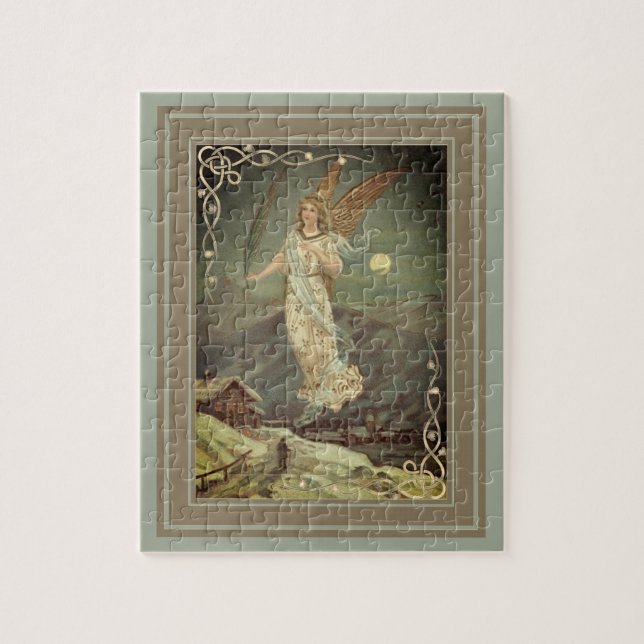 Guardian Angel Over The Town Jigsaw Puzzle (Vertical)