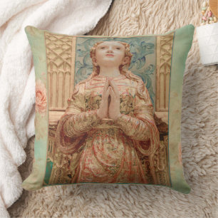 Guardian Angel painting Cushion