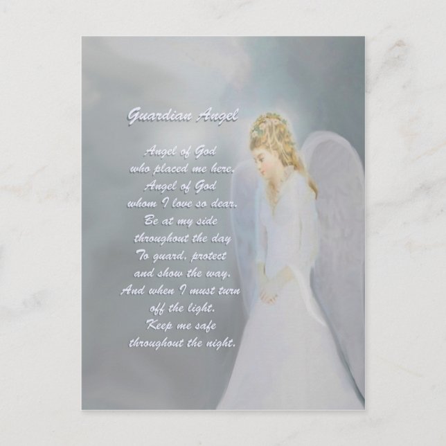 Guardian Angel Poem Postcard (Front)