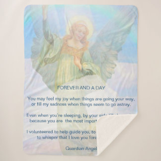 Guardian Angel Poem Sherpa Blanket