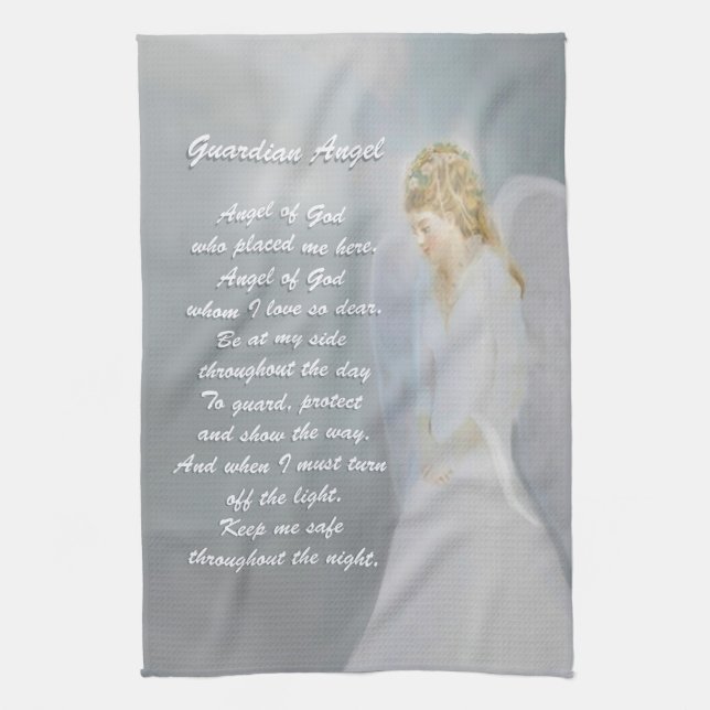 Guardian Angel Poem Tea Towel (Vertical)