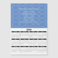 Guardian Angel Prayer Blue 2026 Calendar