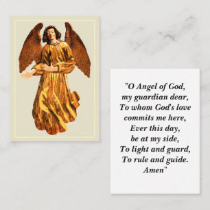 Guardian Angel prayer Business Card