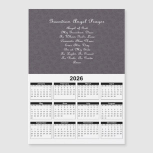 Guardian Angel Prayer Charcoal 2026 Calendar