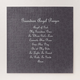Guardian Angel Prayer Charcoal Jigsaw Puzzle