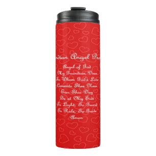 Guardian Angel Prayer Hearts  Thermal Tumbler