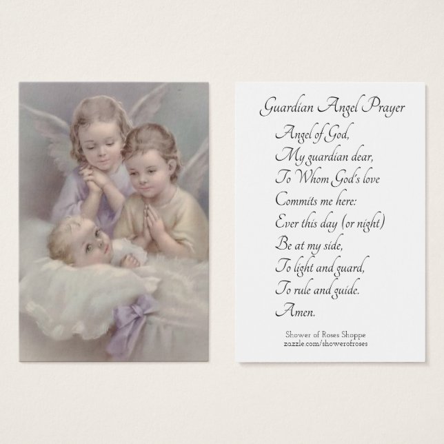 Guardian Angel Prayer Holy Card (Front & Back)