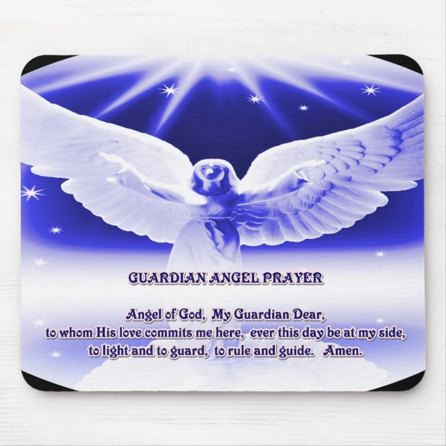guardian angel prayer mouse pad (Front)