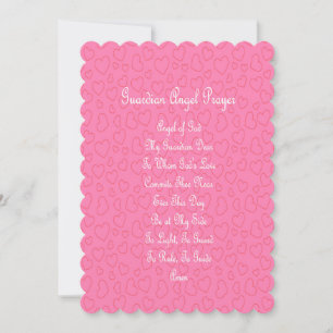 Guardian Angel Prayer Pink Holiday Card