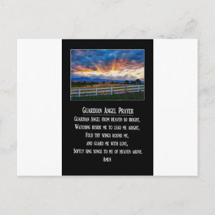 Guardian Angel Prayer Postcard