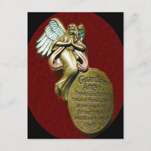 Guardian angel prayer postcard