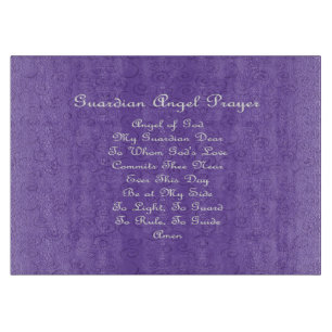 Guardian Angel Prayer Purple Cutting Board
