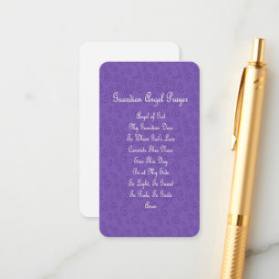 Guardian Angel Prayer Purple Enclosure Card