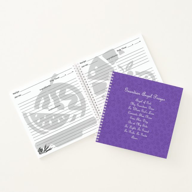 Guardian Angel Prayer Purple Notebook (Inside)