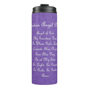 Guardian Angel Prayer Purple Thermal Tumbler