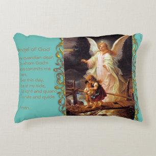 Guardian Angel Prayer Throw Pillow