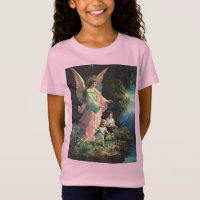 Guardian angel protecting children near a ledge