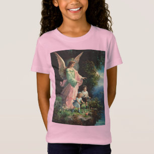 Guardian angel protecting children near a ledge T-Shirt