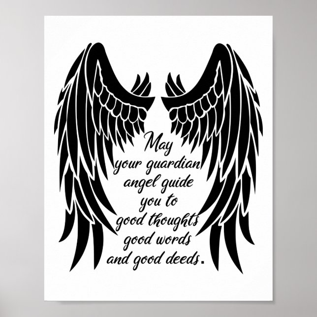 Guardian Angel Quote Poster (Front)