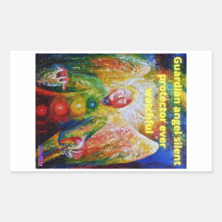 Guardian angel rectangular sticker