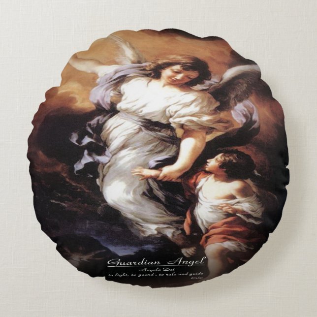 Guardian Angel Round Cushion (Front)