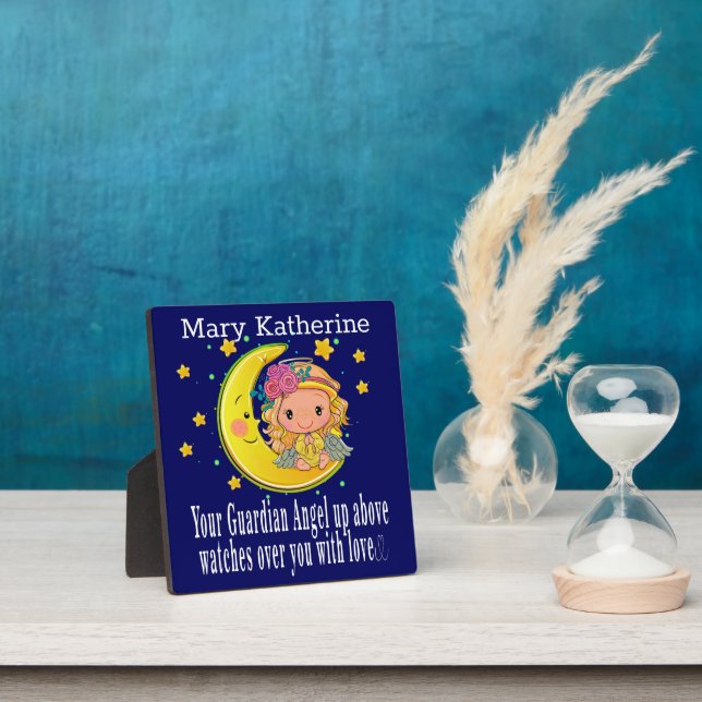 Guardian Angel Tabletop Plaque with Easel (Insitu)