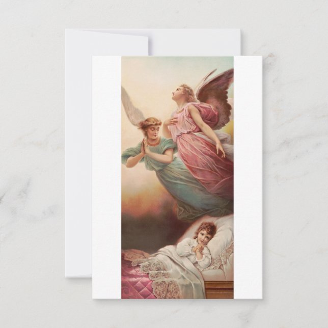 Guardian Angel With Child Devotional Holy Card (Front)