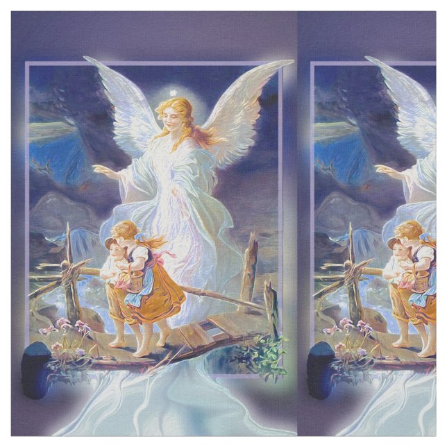 Guardian Angel with Children Fabric (Swatch)