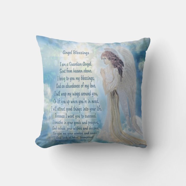 Guardian Angel with Poem  Cushion (Front)