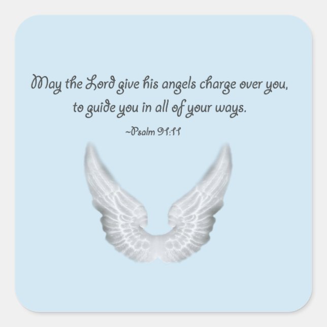 guardian angels square sticker (Front)