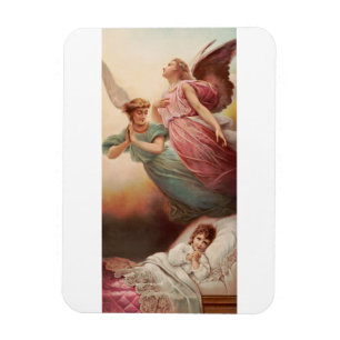 Guardian angels with child magnet