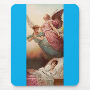 Guardian angels with child mouse pad