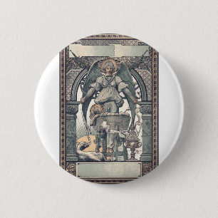 Guardian angels with Jesus child 6 Cm Round Badge