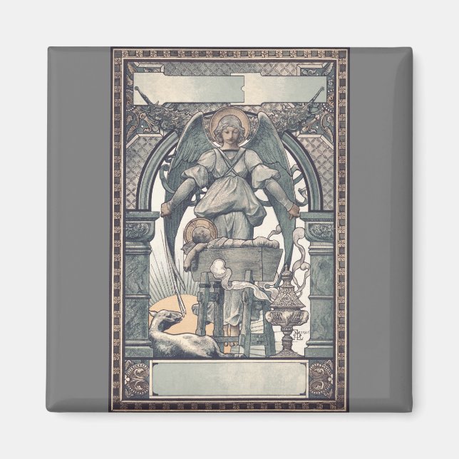 Guardian angels with Jesus child Magnet (Front)