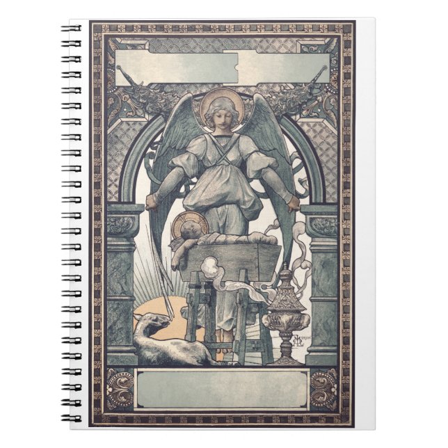 Guardian angels with Jesus child Notebook (Front)
