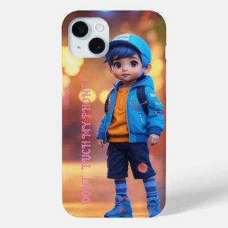 : "Guardian Chibi: 4D Animated Cute Boy Phone Cove iPhone 15 Mini Case