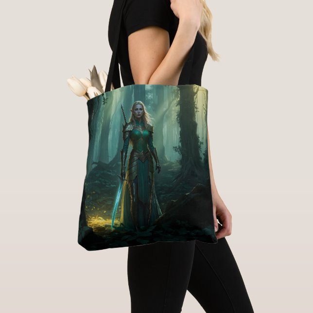 Guardian Elf of the Enchanted Realm Tote Bag (Close Up)