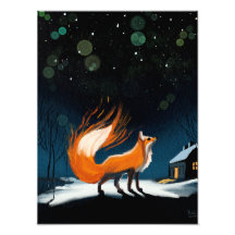 Guardian Fox photo print multiple sizes