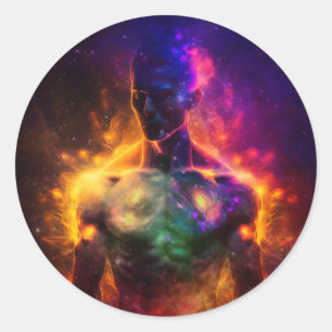 Guardian of Peace   Luminous Human Classic Round Sticker