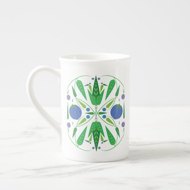 Guardian Of The Blueberries Bone China Mug (Left)