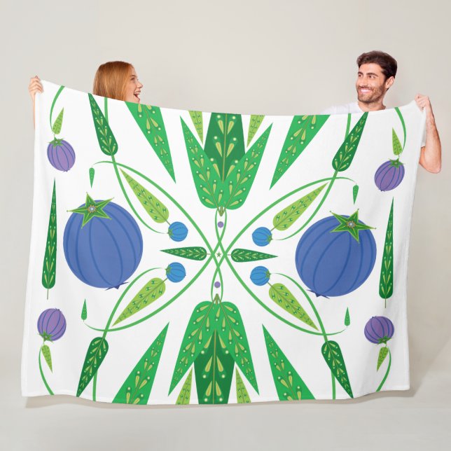 Guardian Of The Blueberries Fleece (3 Sizes)  Blanket (In Situ)